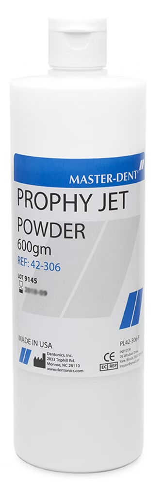 Master-Dent Prophy-Jet Cleaning Powder (Sodium Bicarbonate), Spearmint Flavored, 600gr