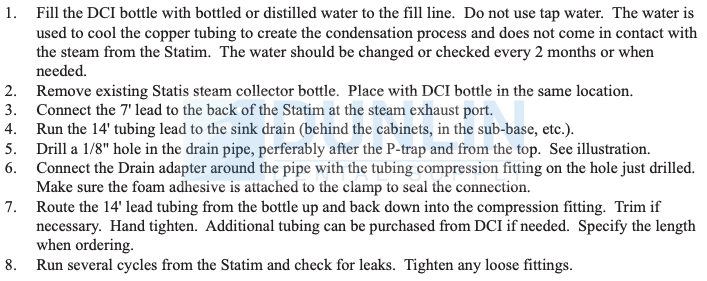 Statim Steam Bottle Collector Condenser for Scican Statim 2000 5000 - DCI 2120