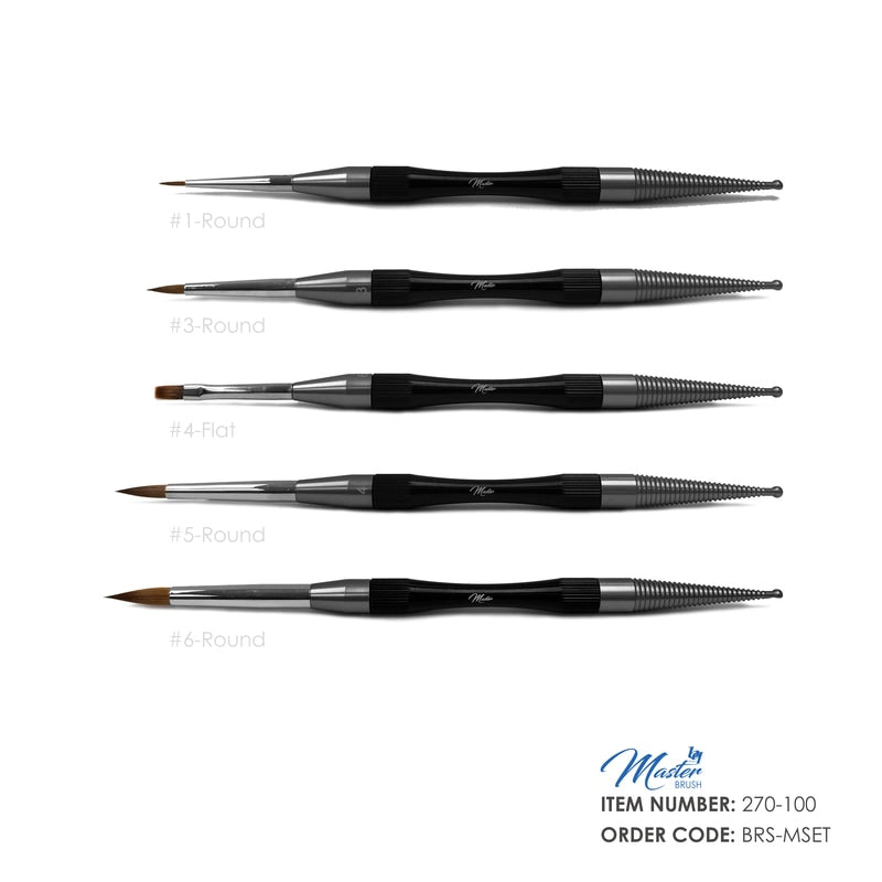 Master Brush Set with Natural Kolinsky Set of 5