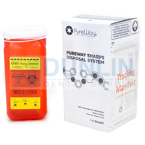 PureWay Sharps Disposal - Single System 1.4 Quart (40000)