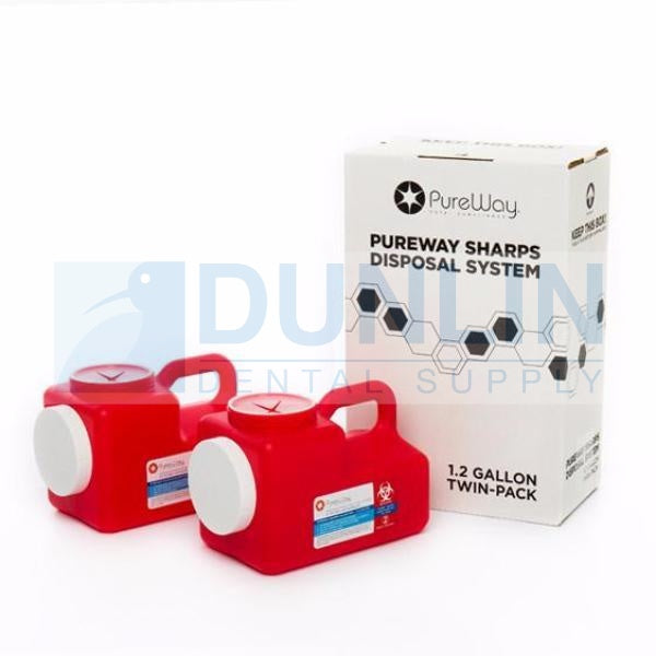 PureWay Sharps Disposal, Multipack System (2 x 1.2 Gallon) & Return Label & Ship