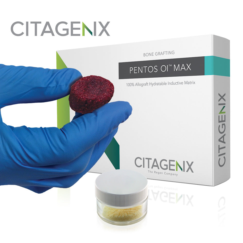 PentOs OI Max 100% Allograft Inductive Collagen Matrix, Available in 0.5cc, 1.0cc, 2.5cc