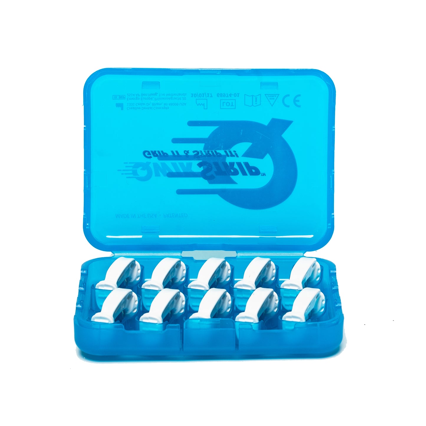 QwikStrip Finishing IPR Strips, Serrated, 10/Pack, Curved, .05mm, Autoclavable #QSC-SER