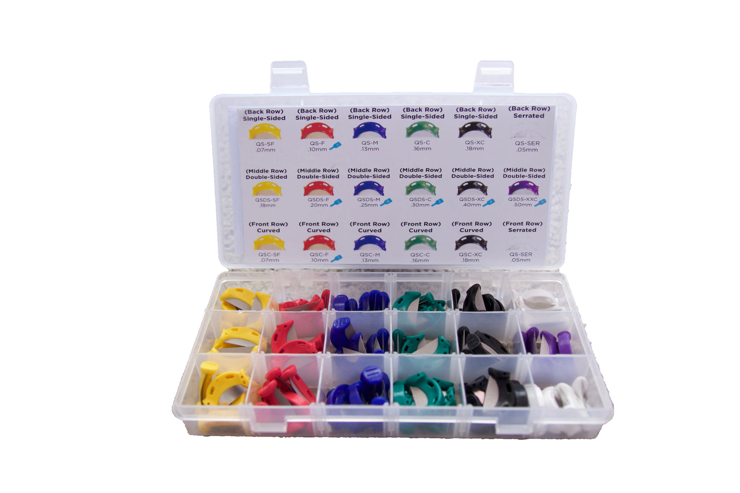 QwikStrip Finishing IPR Strips Ultimate Assorted Pack (90 Strips) . Includes 5 of each #QS-ULT 90