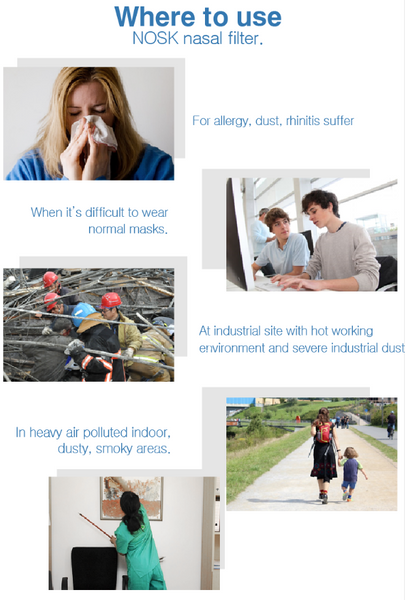 Nosk Anti Allergy Dust Nose Filter Invisible Nasal Filter