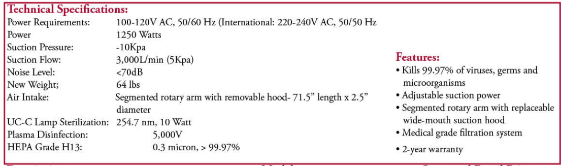 ProClean Extra Oral Suction System, 2 Year Warranty