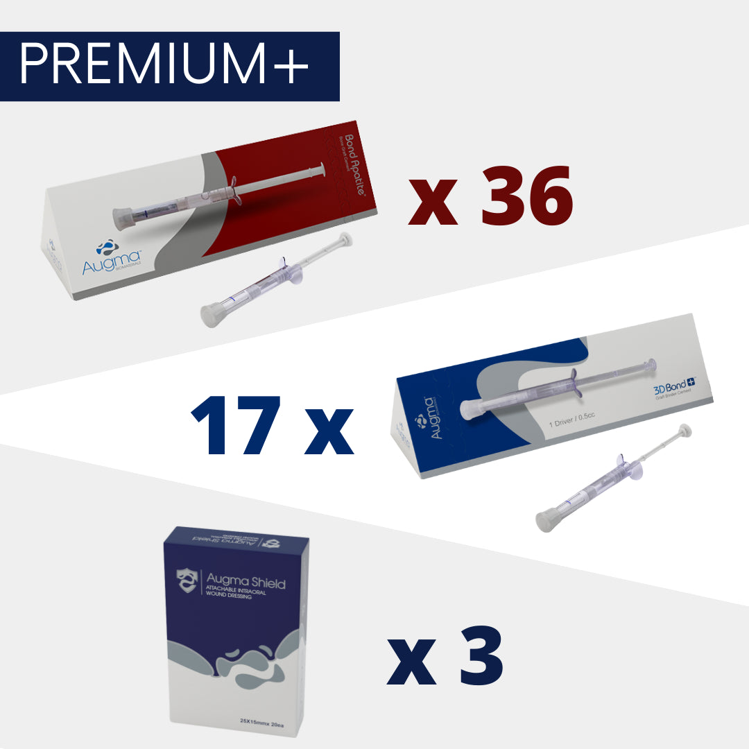 Augma Premium+ Pack, 36 x Bond Apatite®, 17 x 3D Bond+™ and 3 x Augma Shield™