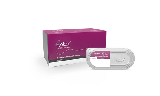 Biotex PTFE 4/0, 21.65" (55cm) Non-Resorbable Suture, USP 19mm, Fine 3/8 Reverse Cutting Needle, 12/Box #BT401955D