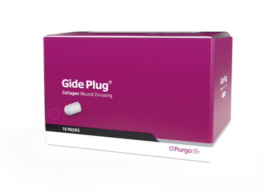 Gide Plug Absorbable Collagen Wound Dressing, Ø10mm x 20mm, 10/Pk #HAD001020