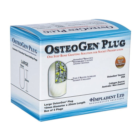 OsteoGen 10mm x 20mm Large Bone Grafting Plug, 5/Box #OPL1020-5