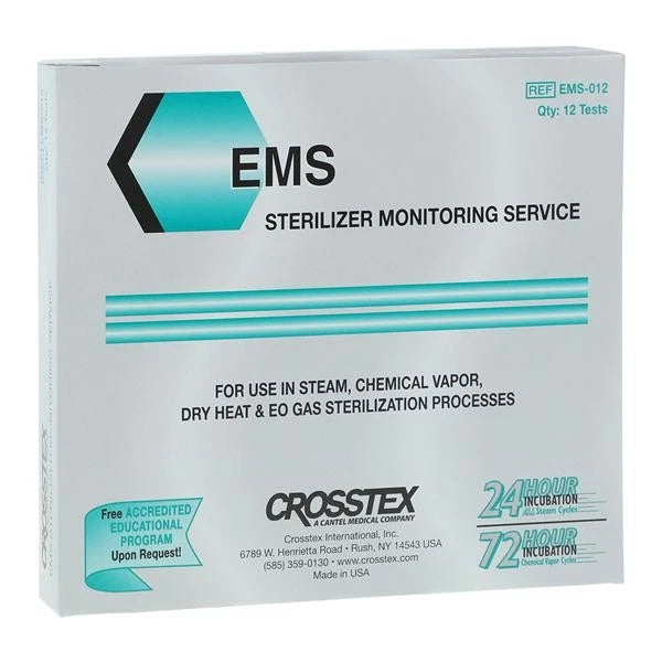 SPS Medical EMS Mail-In Sterilizer Monitoring Service 12 Tests/Box #EMS-012