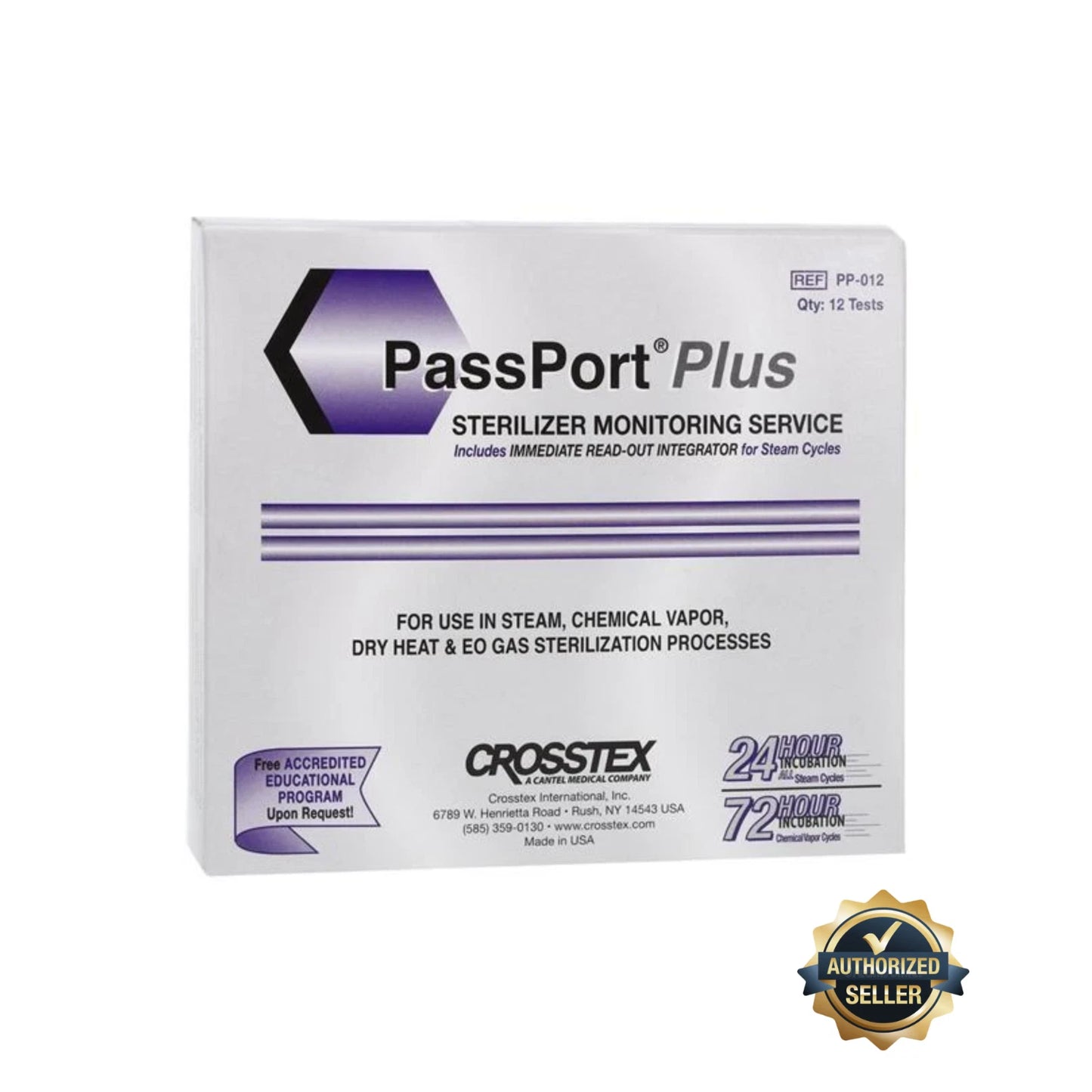 SPS Medical Passport Plus Mail-In Sterilizer Monitoring System 12/Box #PP-012