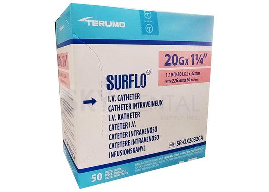 Catheter SuFlo IV 20G x 1-1/4" Pink (50)