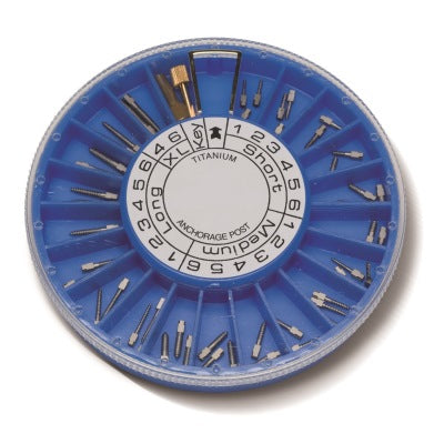 Titanium Posts Titanium Post Kit, Assorted Sizes, Kit of 60 Pieces - Made in Switzerland