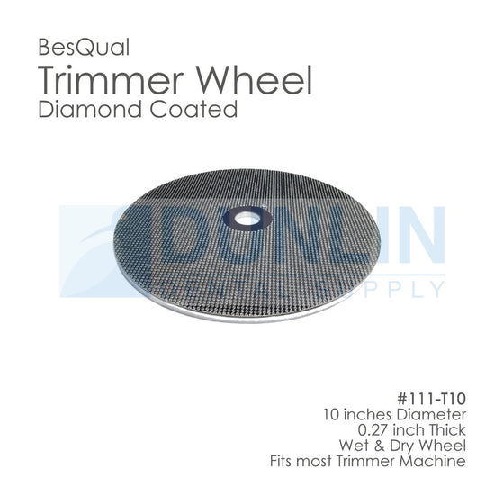BesQual Dental Lab Diamond Coated Model Trimmer Wheel (10" or 12") Fast & Smooth