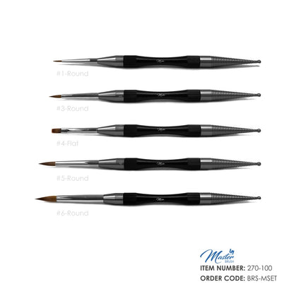 Master Brush Set with Natural Kolinsky Set of 5