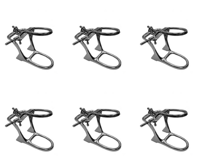 6 Pcs Dental High Arch Chrome Articulators - Made in South Korea
