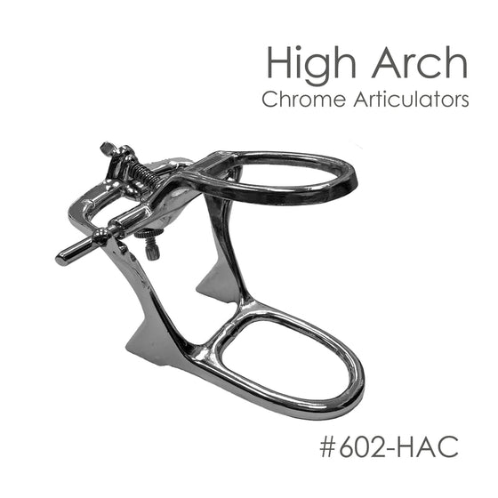 6 Pcs Dental High Arch Chrome Articulators - Made in South Korea
