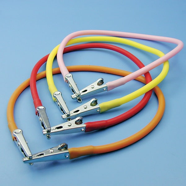 HAGER WORLDWIDE - Super Assorted 8 Assorted color 14" bib clips, autoclavable, plastic chain with nickel - # 605290