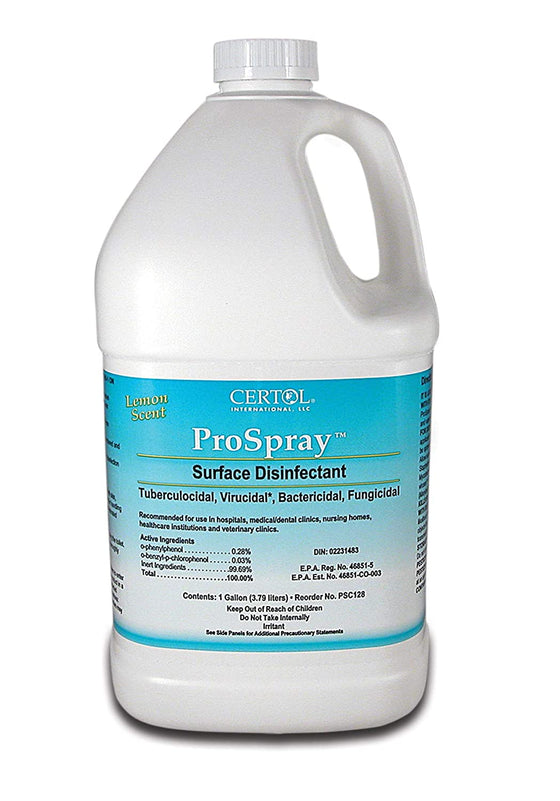 ProSpray Disinfectant Cleaner, 1 Gallon. Water Based, Kills a Broad Range of Microorganisms Including HIV-1 in 60 Seconds
