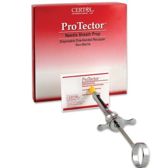 ProTector Needle Sheath Prop for Single Handed Recapping 2.5" x 3.25", Heavyweight Autoclavable Paper, Single-Use, Disposable, Fits Most  (500/Box)