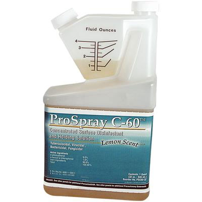 ProSpray C-60 32 oz. Hard Surface Disinfectant Concentrated (Makes 8 Gallons) Metered Bottle. Meets CDC Guidelines