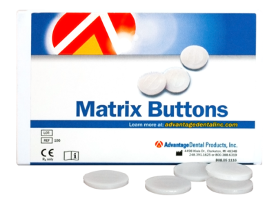 Advantage Dental Temporary Thermoplastic Crown Matrix Buttons - Box of 72 Buttons  #100