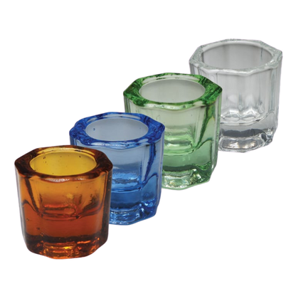 Dunlin Dental Premium Glass Mixing Dappen Dish, Clear, Blue, Green or Amber