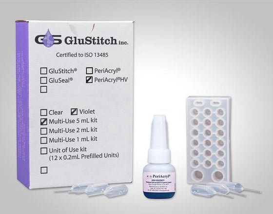 Glustitch PeriAcryl Periodontal Tissue Adhesive Multi-Use Kit, Violet Color, Regular.