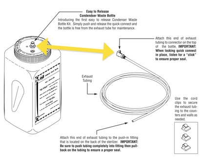 Condenser Waste Bottle Kit SCK016 for SciCan Statim 2000, Statim 5000, Statim 900, Statim G4 2000, Statim G4 5000- OEM 01-100812S