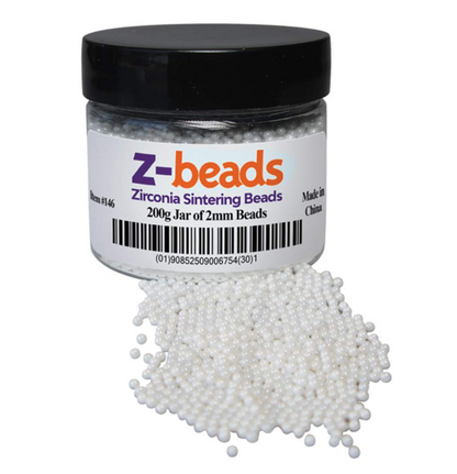 Dental Creations Z-Beads Zirconia Sintering Beads 200g Jar of 2mm Beads