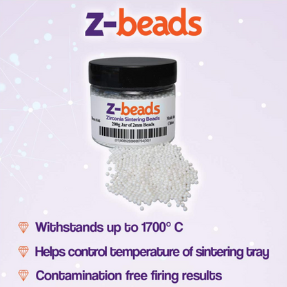 Dental Creations Z-Beads Zirconia Sintering Beads 200g Jar of 2mm Beads