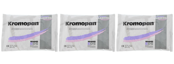 3 x 1LB Bags Kromopan Dental Alginate Dust Free Class A Type 1 Fast Set - EXP: 05/2024 or Better