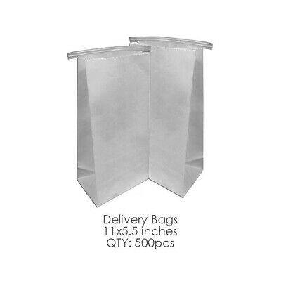 Dental Delivery Bags - Heavy Duty White Paper Bags ( 5.5 x 11" ) 500 PCS/Case
